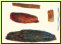 Von den unverkohlten Astfragmenten wurden die zwei ussersten erhaltenen Jahrringe vom mittleren Fragment links (Tanne) fr die Datierung entnommen. Die anderen Proben stammen von Holzkohlen